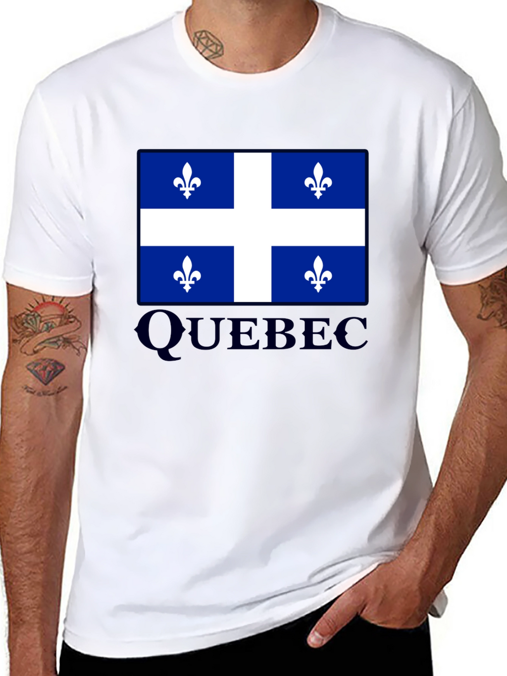 Quebec Flag T-Shirt Canada Pride Fleur-de-lis