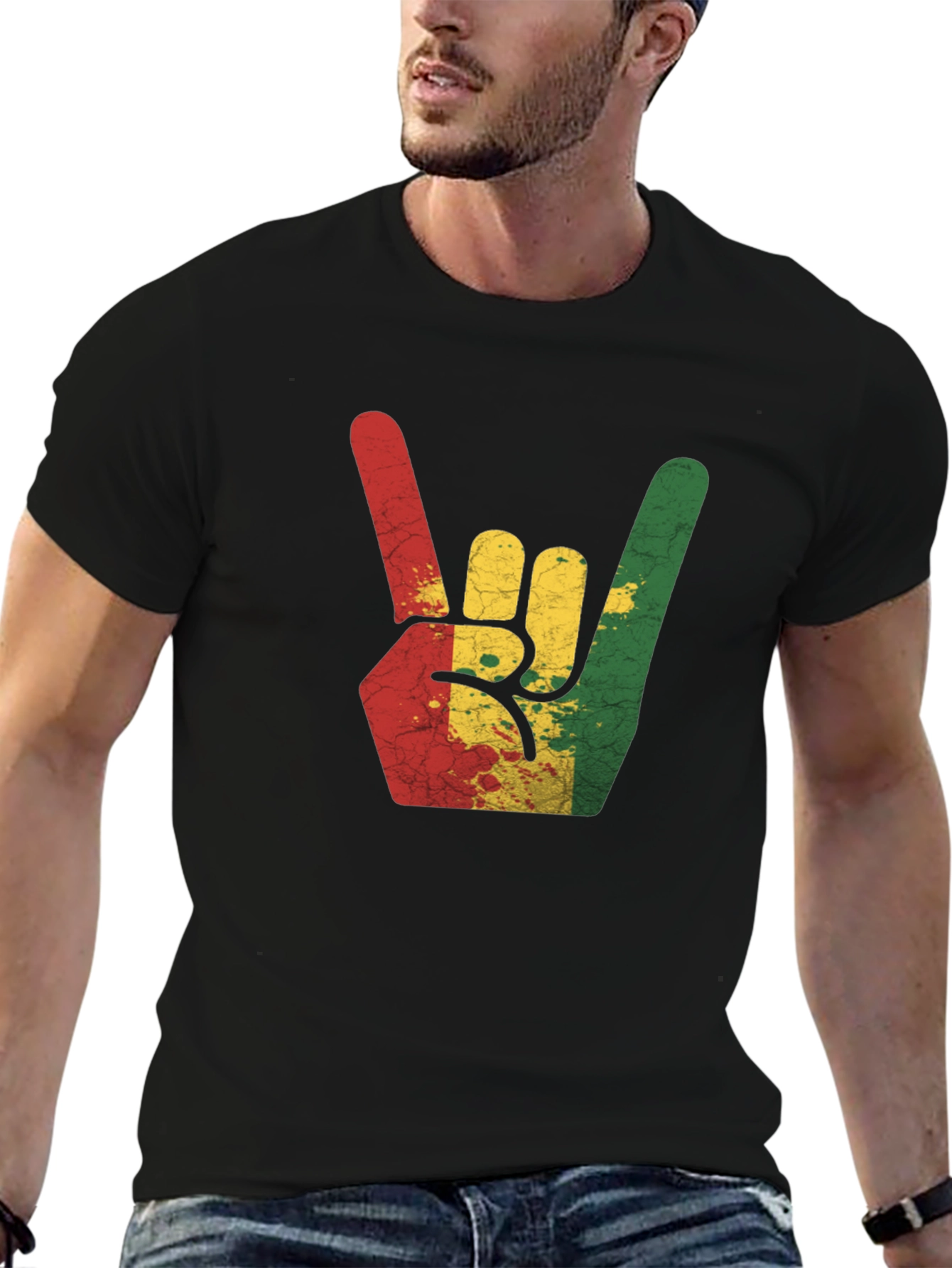 Rasta Hand Sign T-Shirt - Reggae Rock Tee