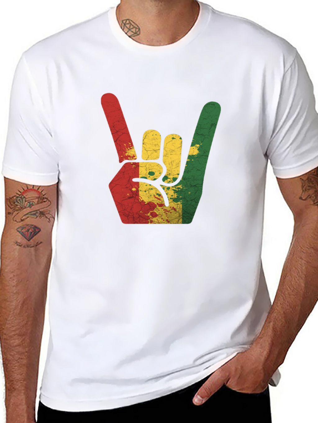 Rasta Hand Sign T-Shirt - Reggae Rock Tee