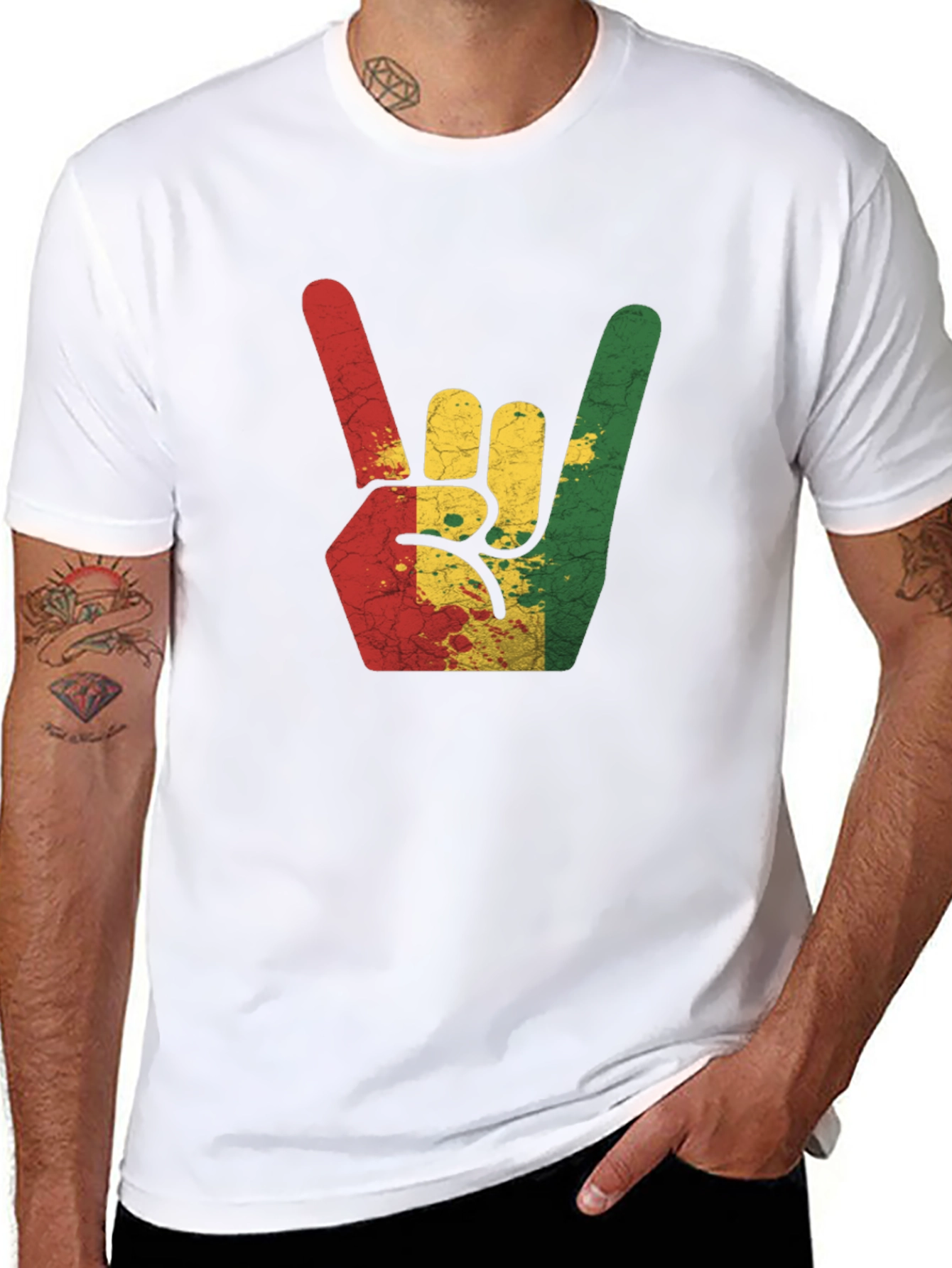 Rasta Hand Sign T-Shirt - Reggae Rock Tee