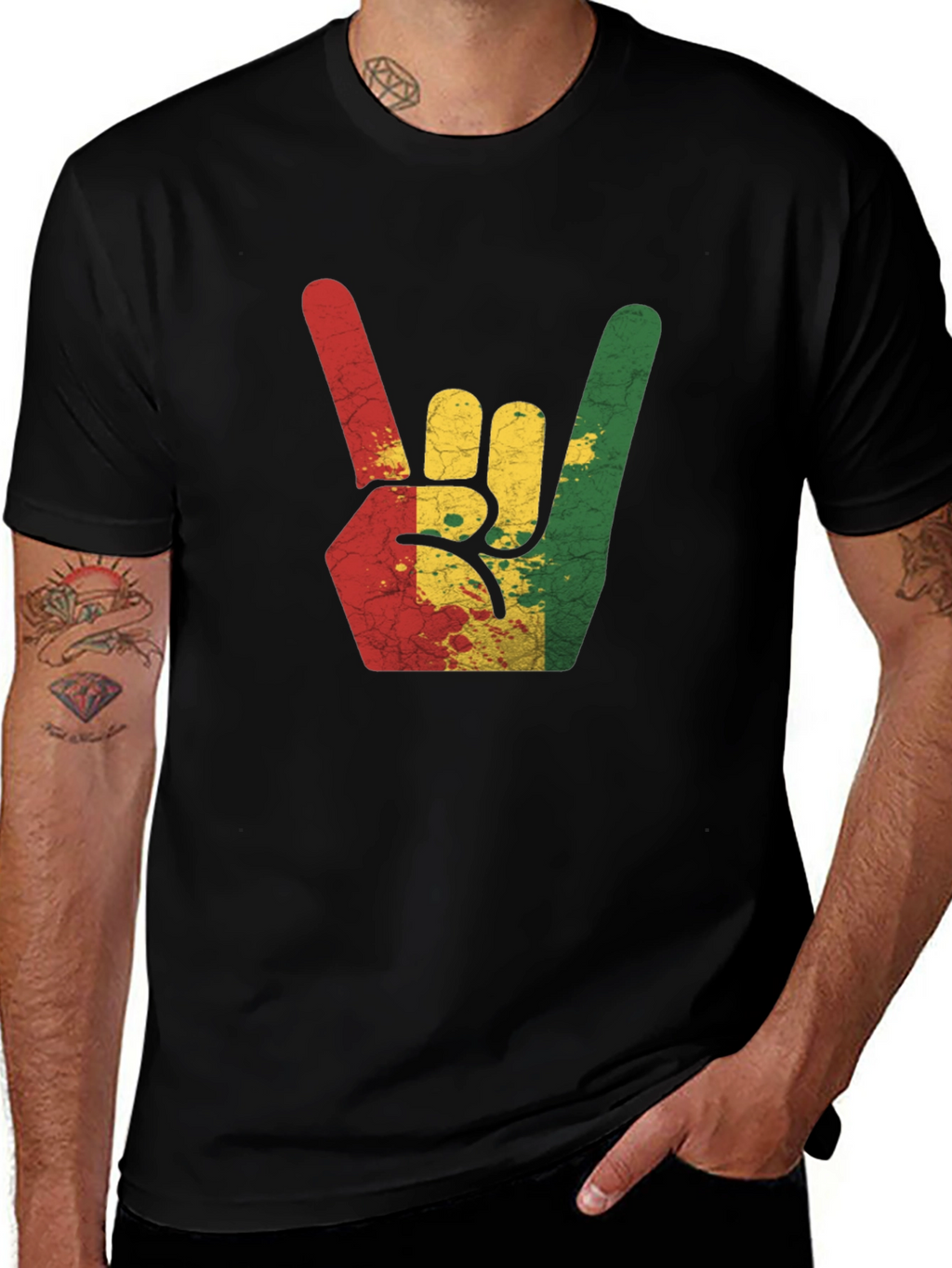 Rasta Hand Sign T-Shirt - Reggae Rock Tee