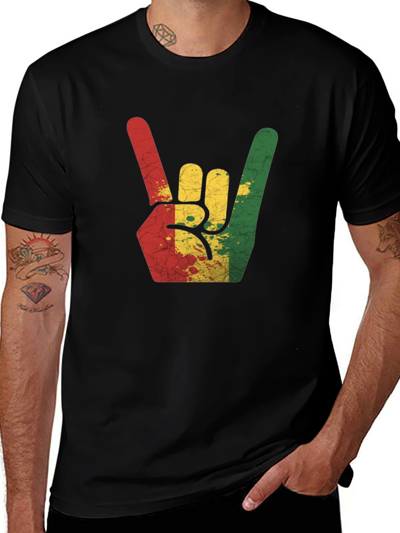 Rasta Hand Sign T-Shirt - Reggae Rock Tee