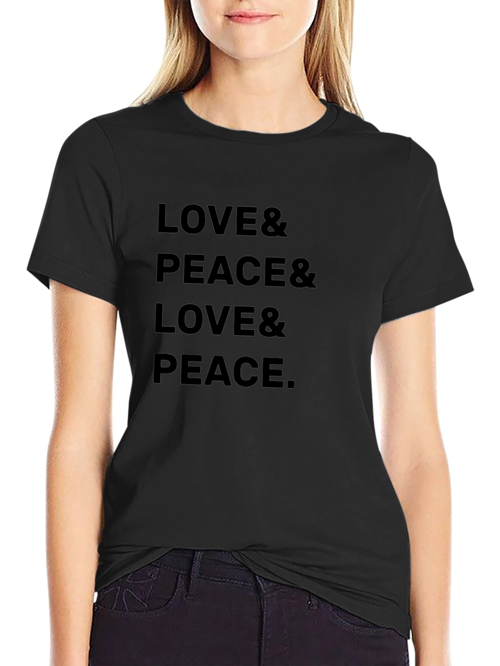 Love & Peace Graphic T-Shirt - Trendy Relaxed Fit