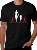 Mother & Child Heartbeat Graphic Tee