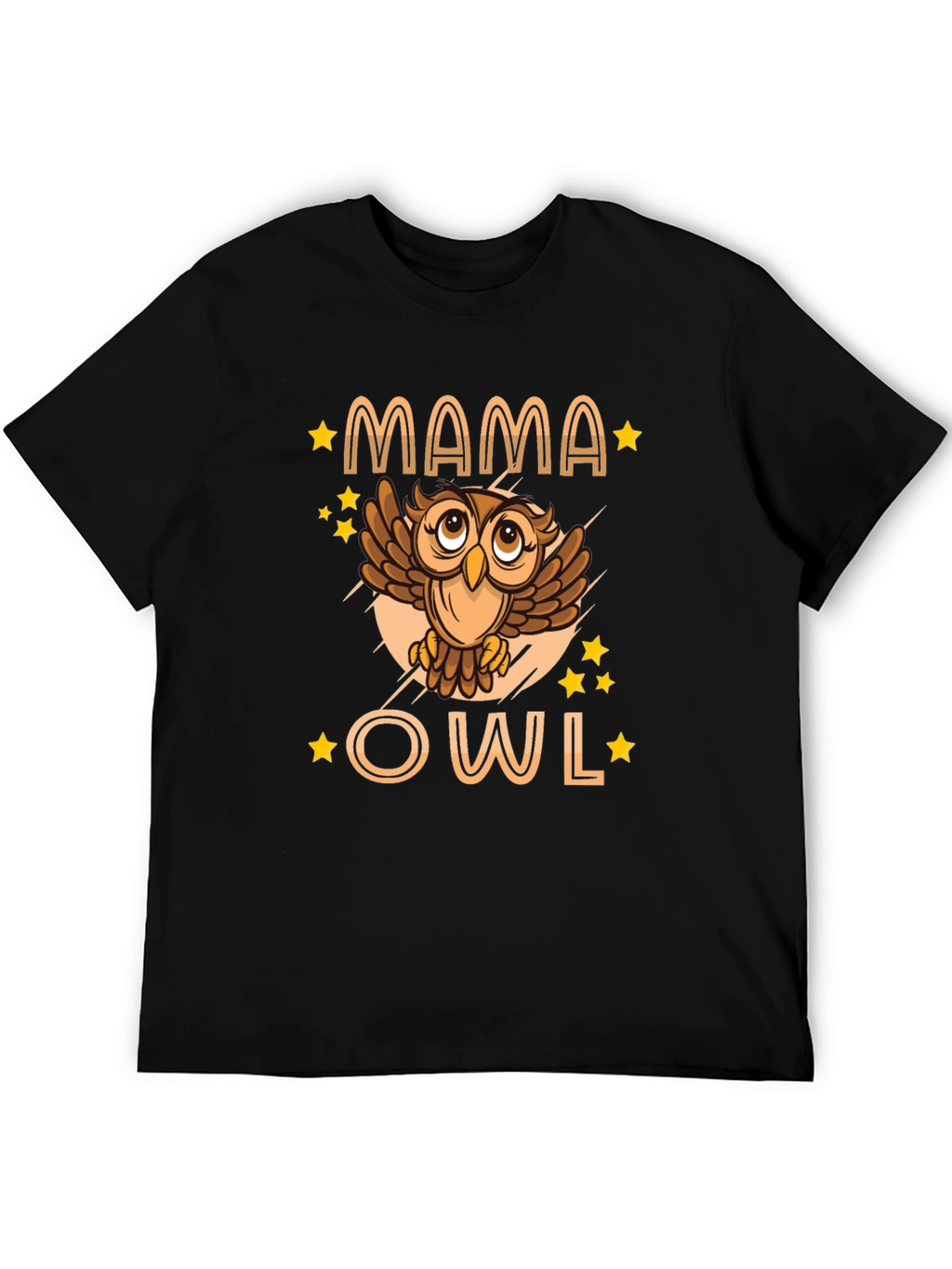 Mama Owl Graphic Tee - Black T-Shirt