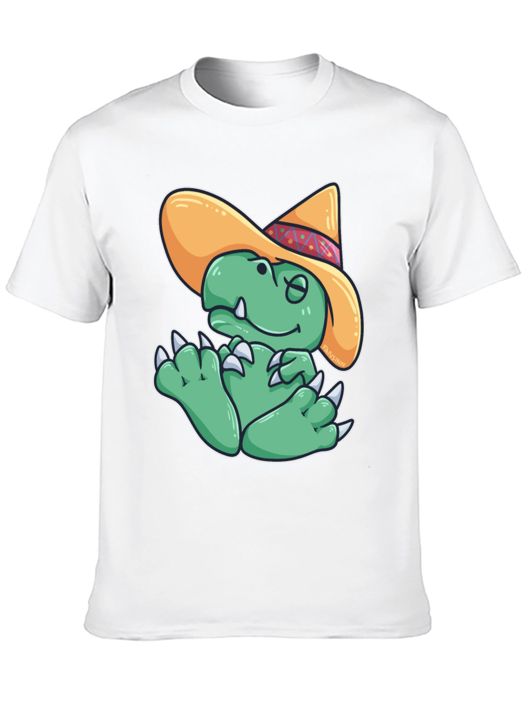 Dino Sombrero T-Shirt - Funny Cartoon Dinosaur Tee