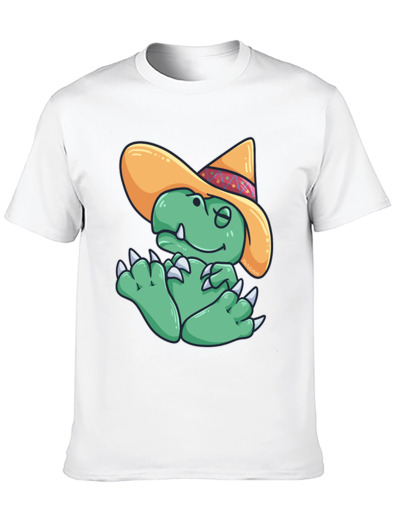 Dino Sombrero T-Shirt - Funny Cartoon Dinosaur Tee