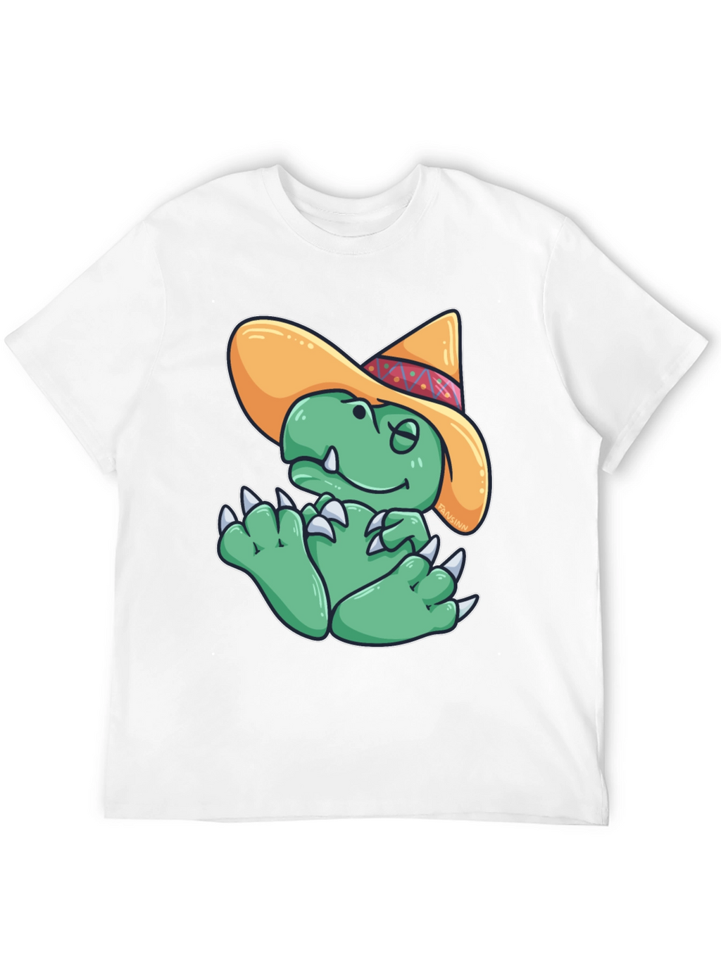 Dino Sombrero T-Shirt - Funny Cartoon Dinosaur Tee