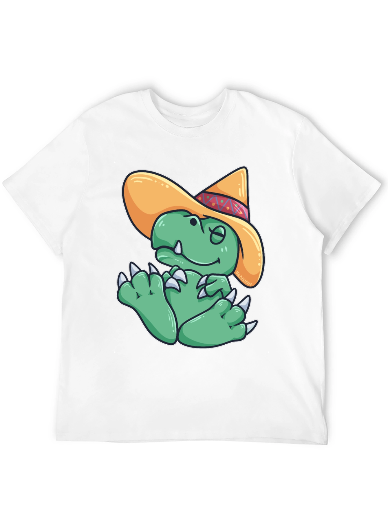 Dino Sombrero T-Shirt - Funny Cartoon Dinosaur Tee