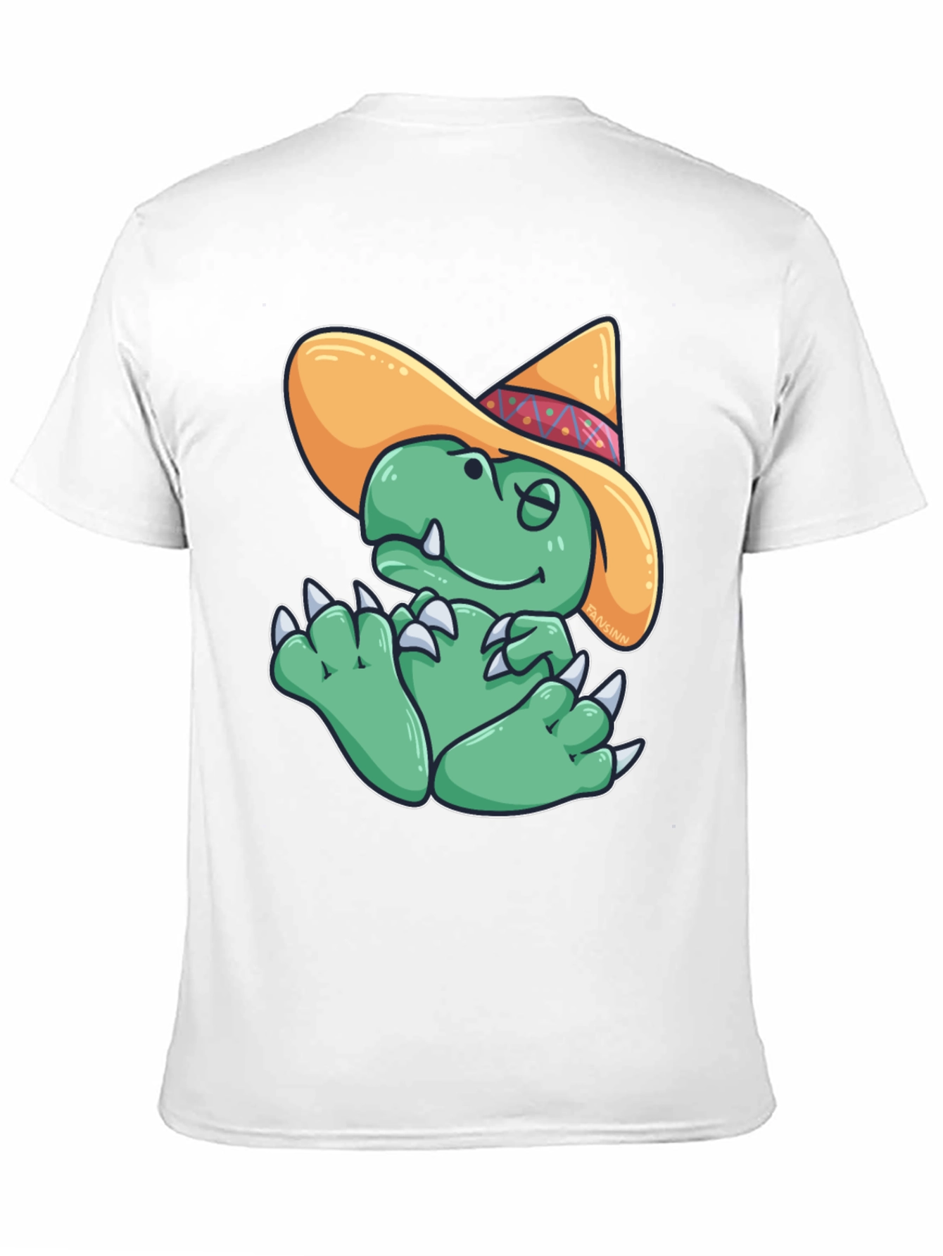 Dino Sombrero T-Shirt - Funny Cartoon Dinosaur Tee