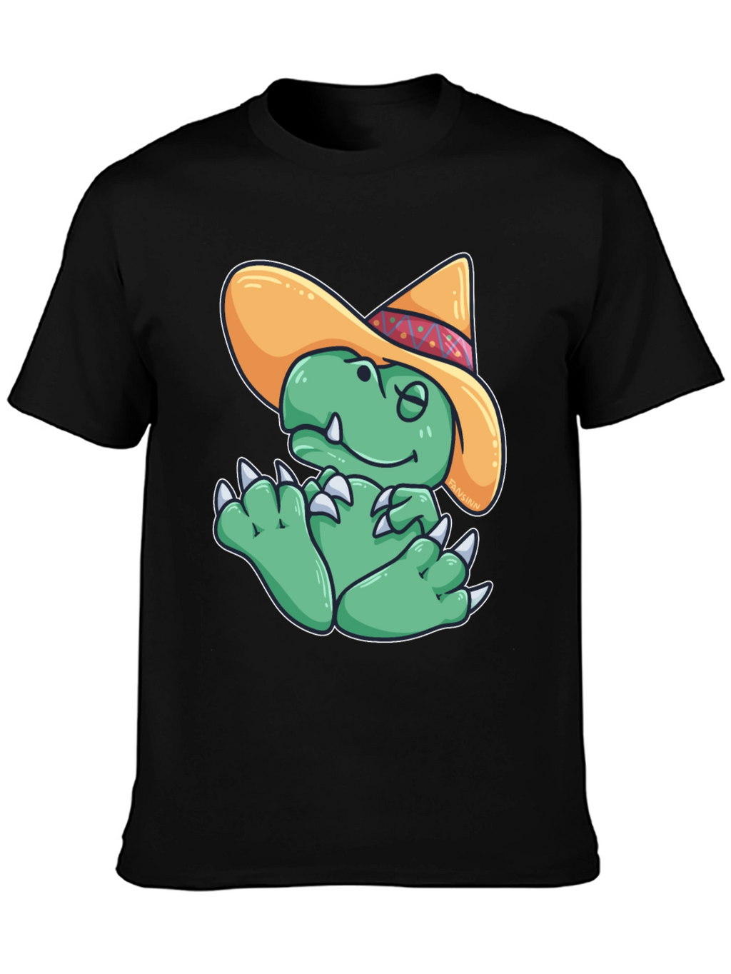 Dino Sombrero T-Shirt - Funny Cartoon Dinosaur Tee