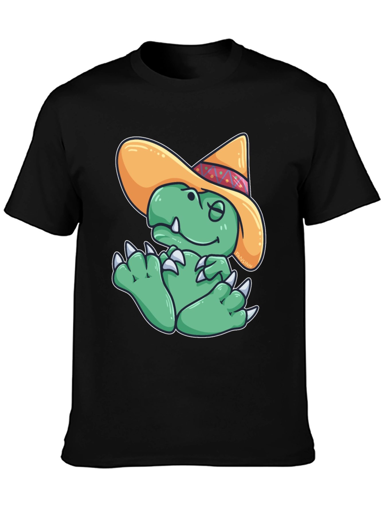 Dino Sombrero T-Shirt - Funny Cartoon Dinosaur Tee