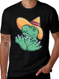 Dino Sombrero T-Shirt - Funny Cartoon Dinosaur Tee