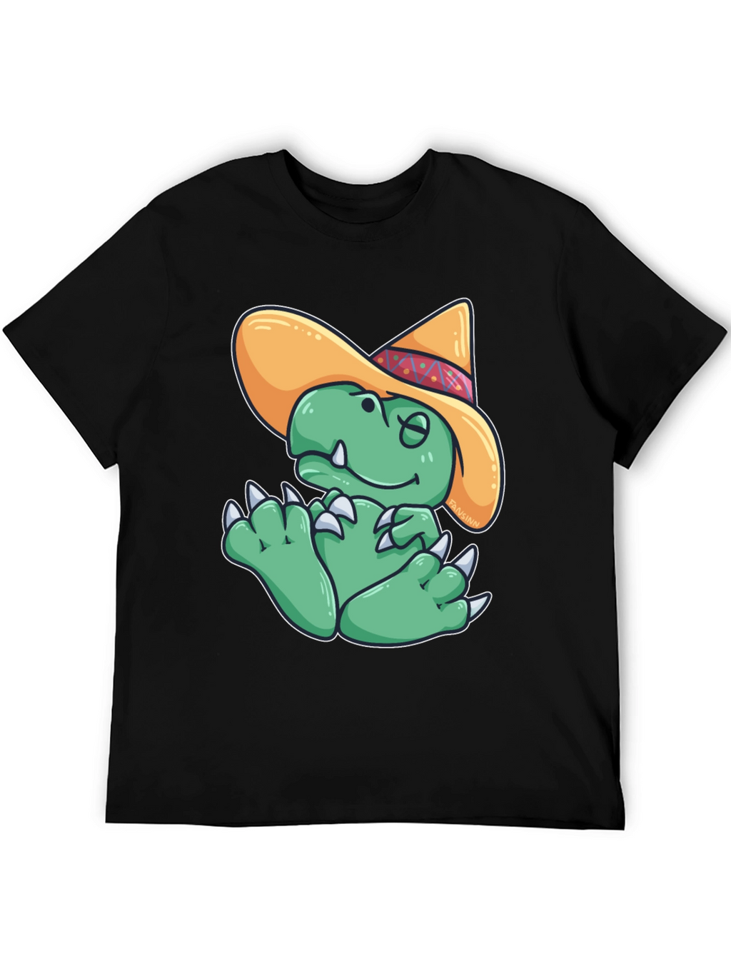 Dino Sombrero T-Shirt - Funny Cartoon Dinosaur Tee
