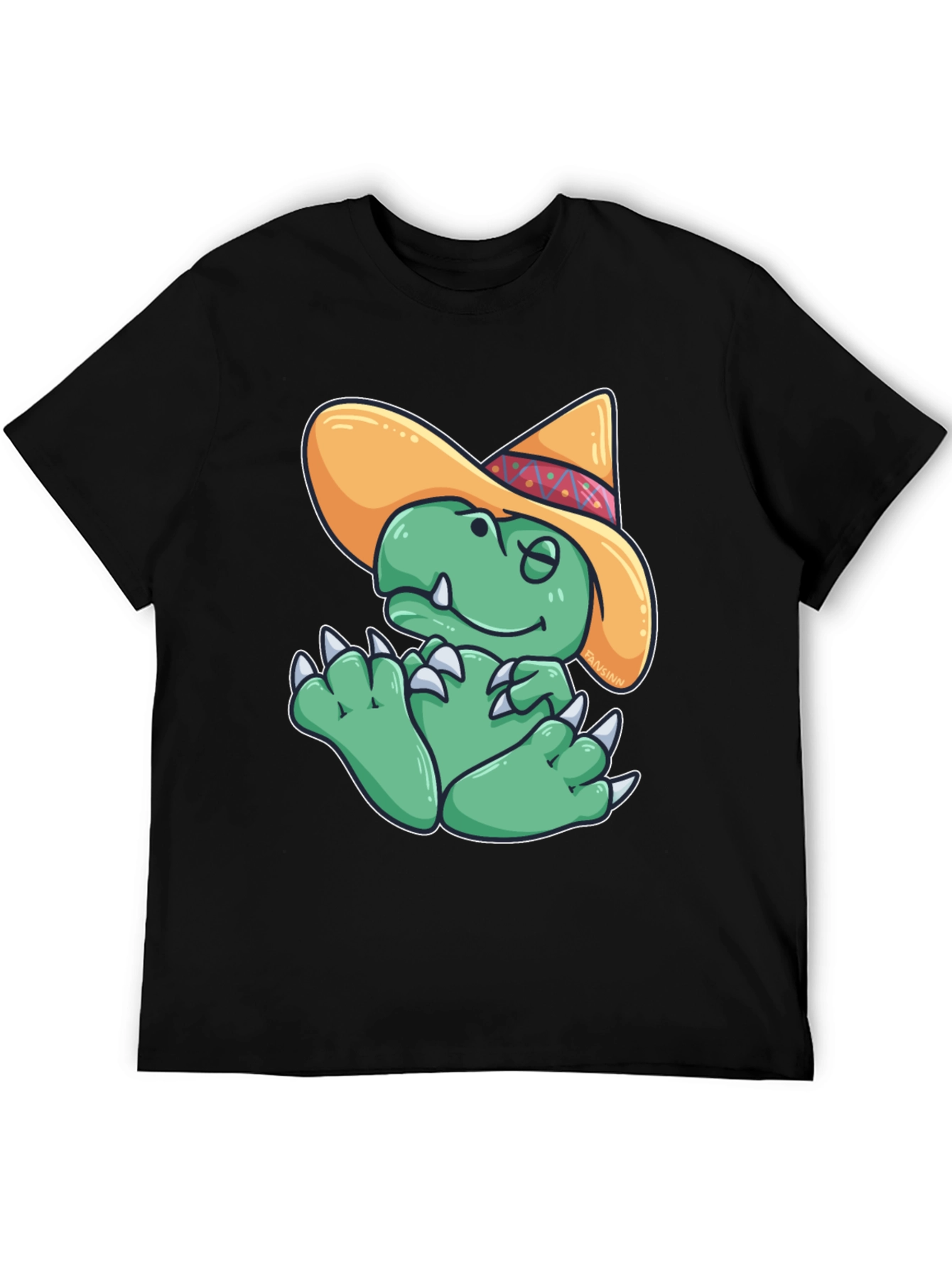 Dino Sombrero T-Shirt - Funny Cartoon Dinosaur Tee