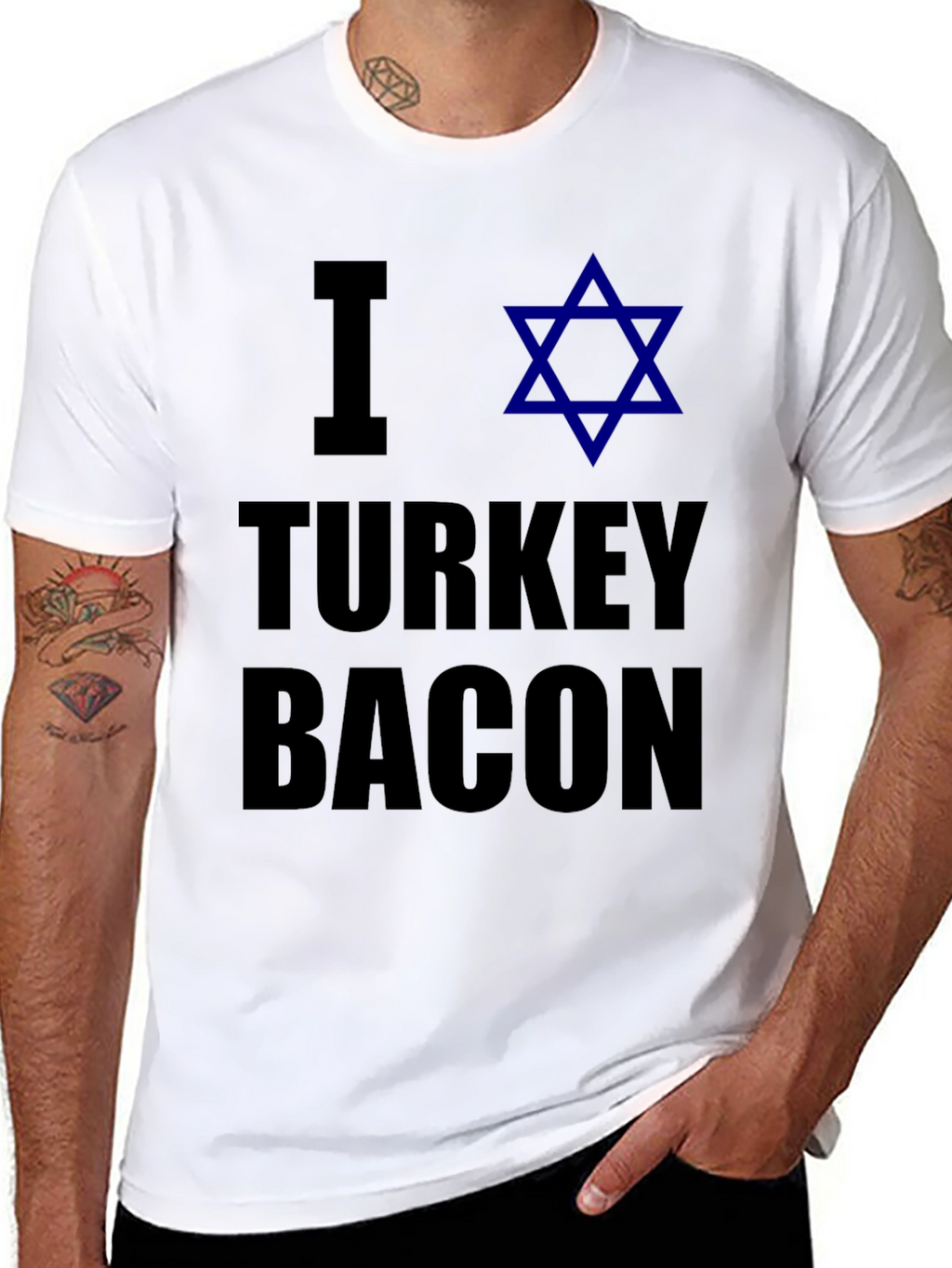 I Star of David Turkey Bacon T-Shirt