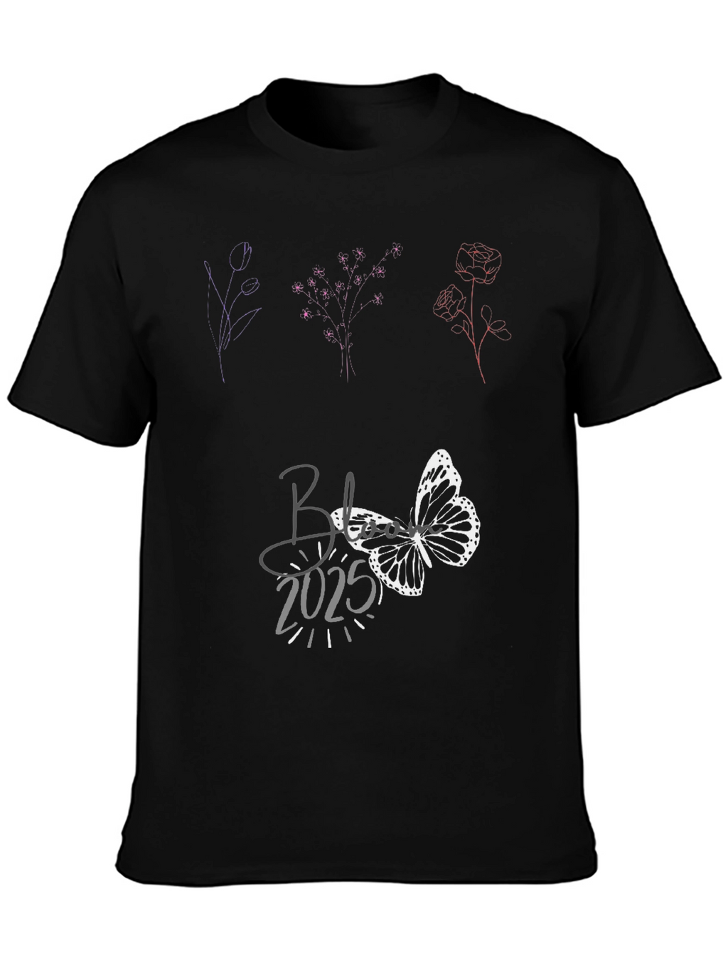 Butterfly 2025 Black T-Shirt