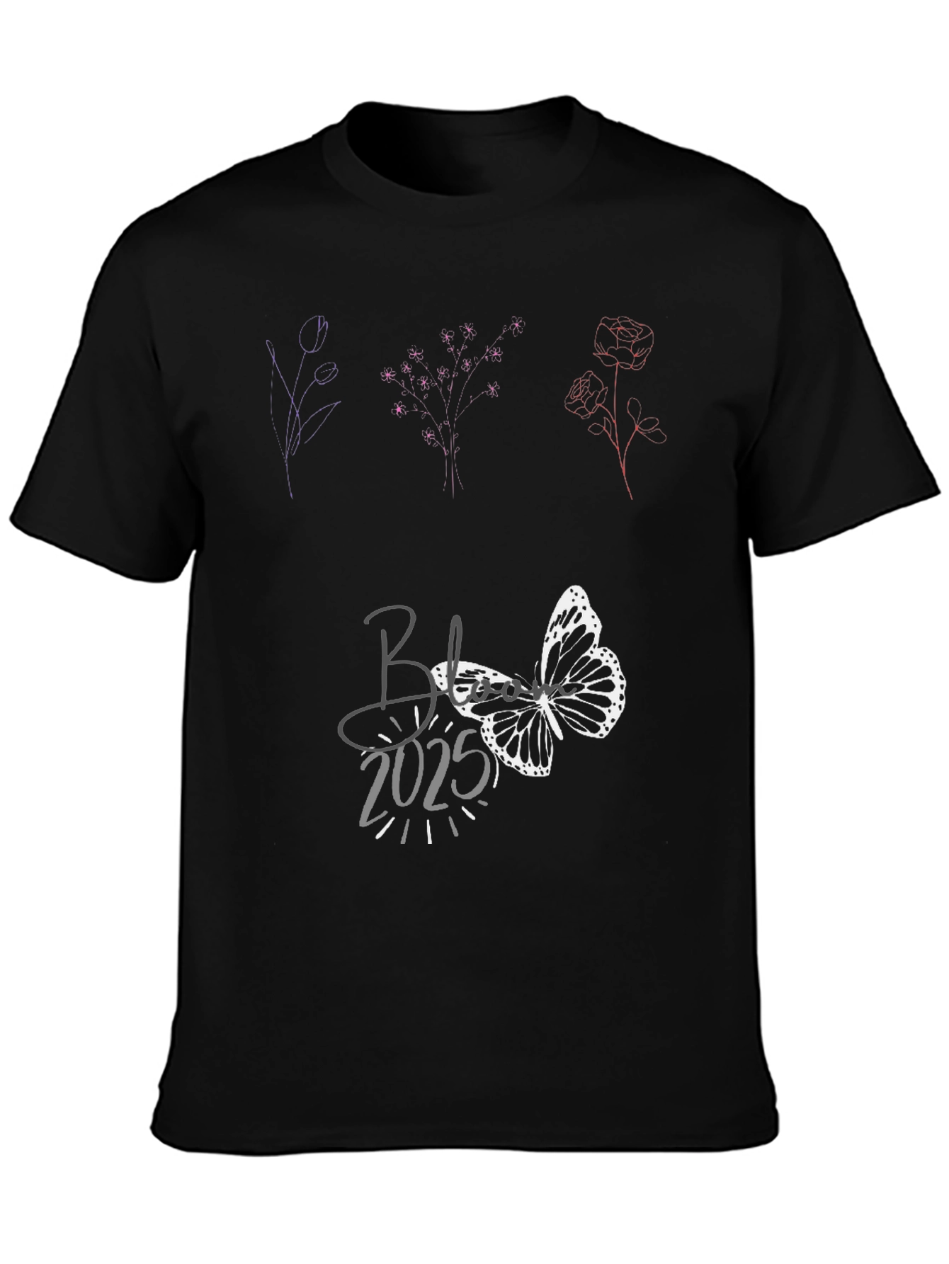 Butterfly 2025 Black T-Shirt
