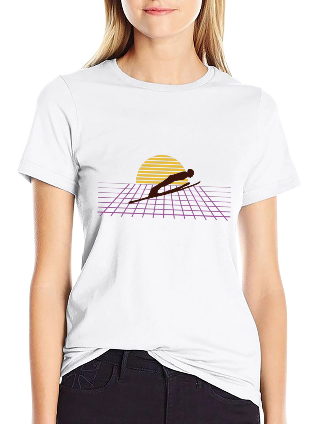 Retro Sunset Runner Graphic Tee