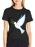 Peace Dove Graphic Tee - Black Comfort Fit
