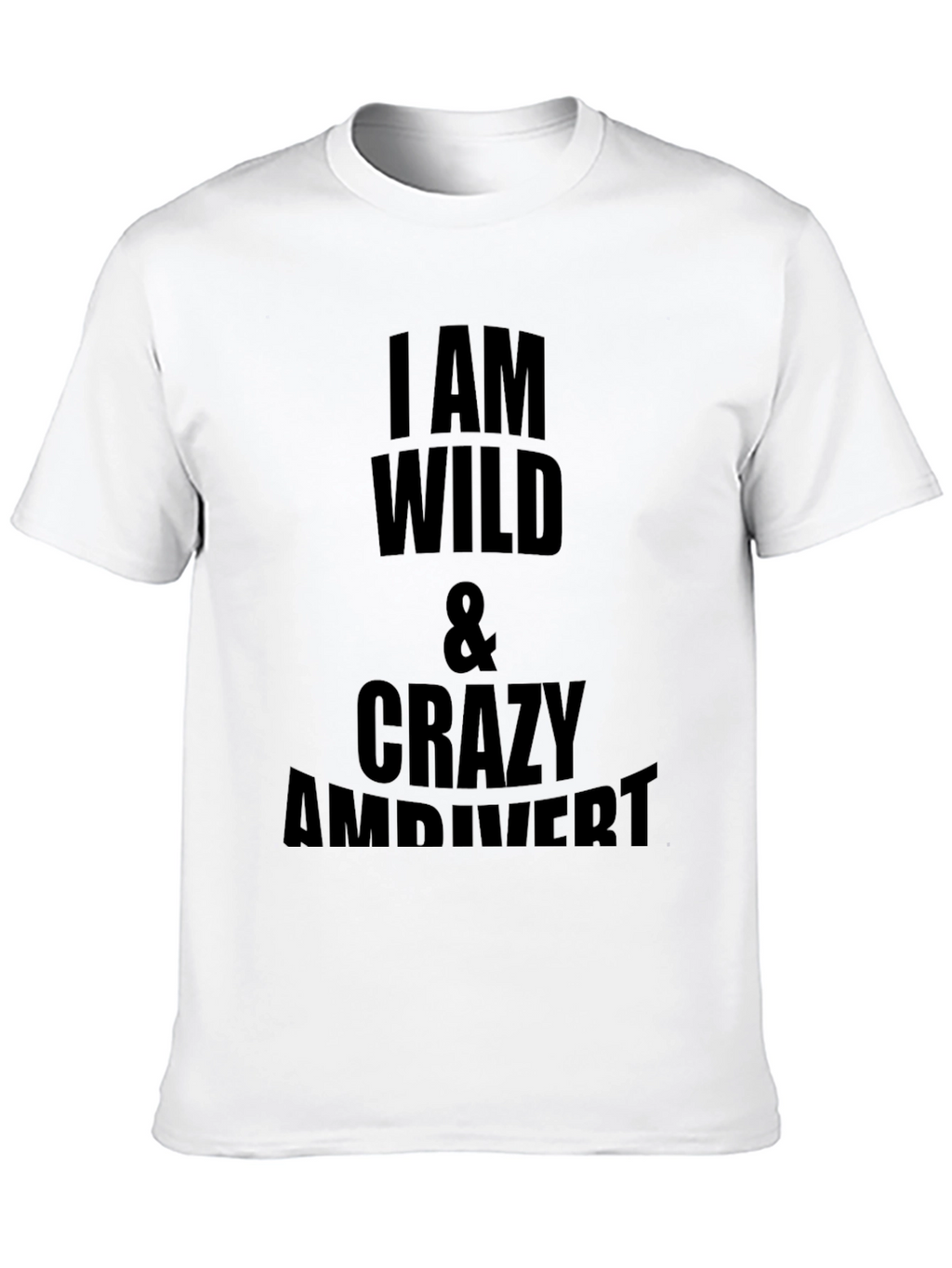 Wild & Crazy Ambivert Black T-Shirt