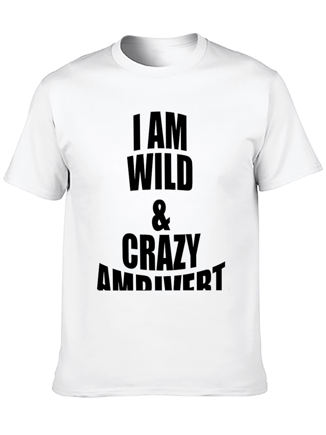 Wild & Crazy Ambivert Black T-Shirt