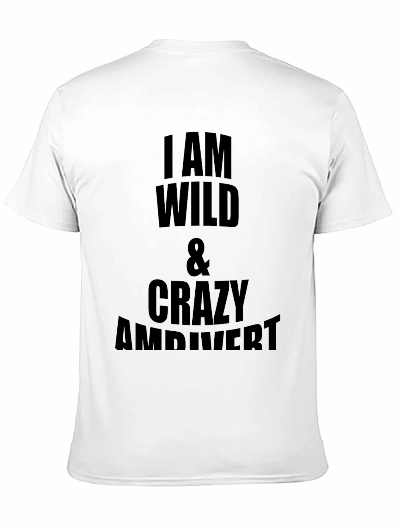 Wild & Crazy Ambivert Black T-Shirt