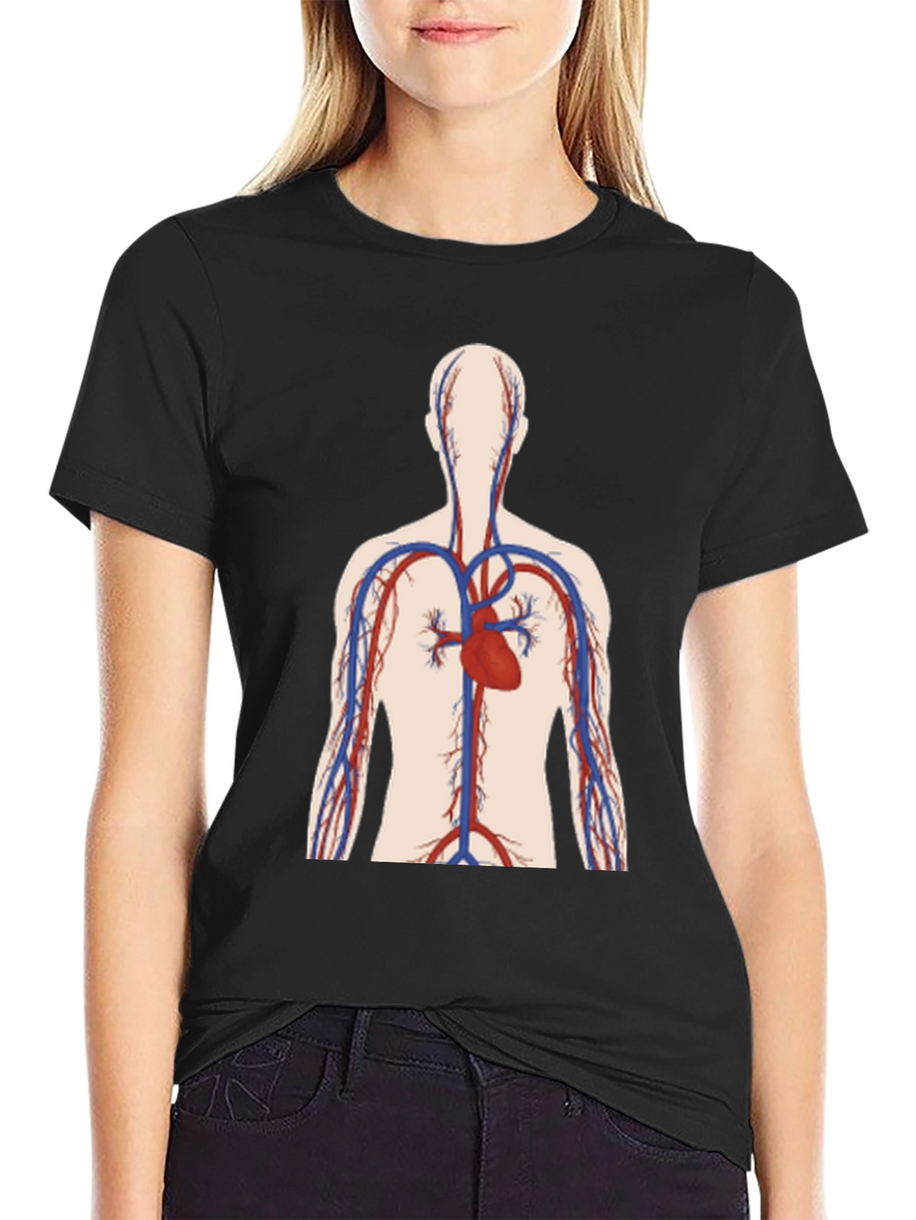 Anatomical Heart Graphic Tee - Black Unisex T-Shirt