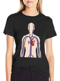 Anatomical Heart Graphic Tee - Black Unisex T-Shirt