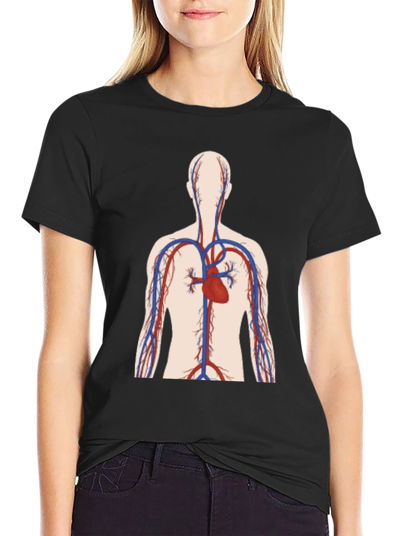 Anatomical Heart Graphic Tee - Black Unisex T-Shirt