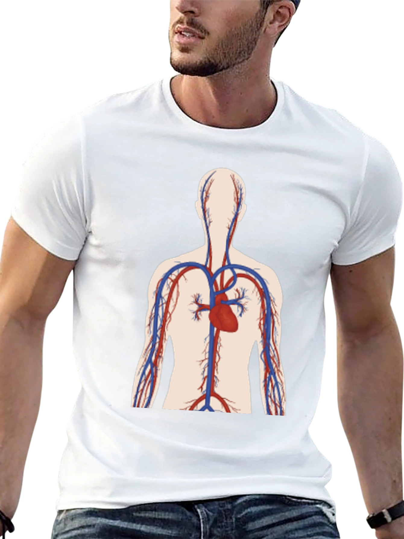 Anatomical Heart Graphic Tee - Black Unisex T-Shirt
