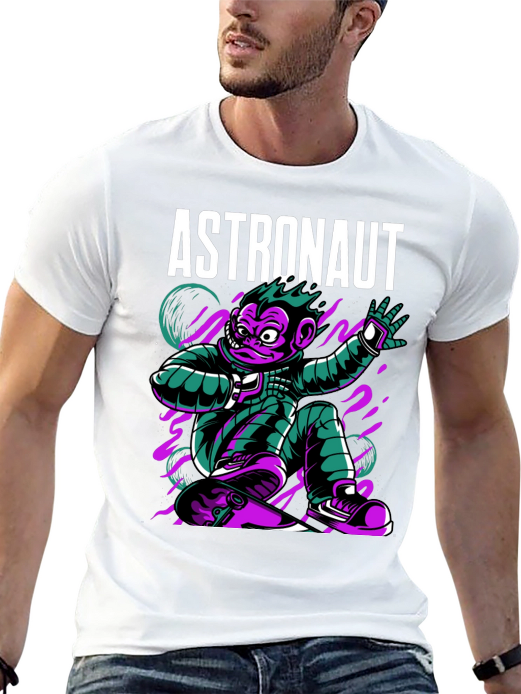 Astronaut Monkey Graphic T-Shirt