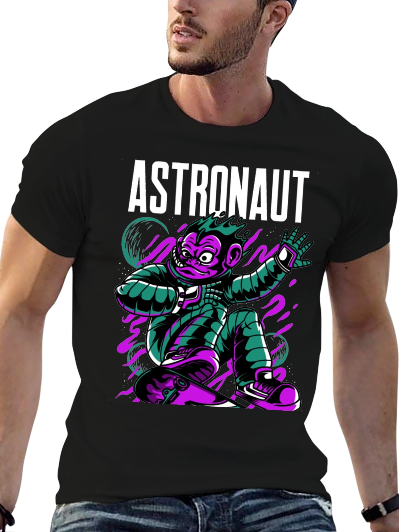 Astronaut Monkey Graphic T-Shirt