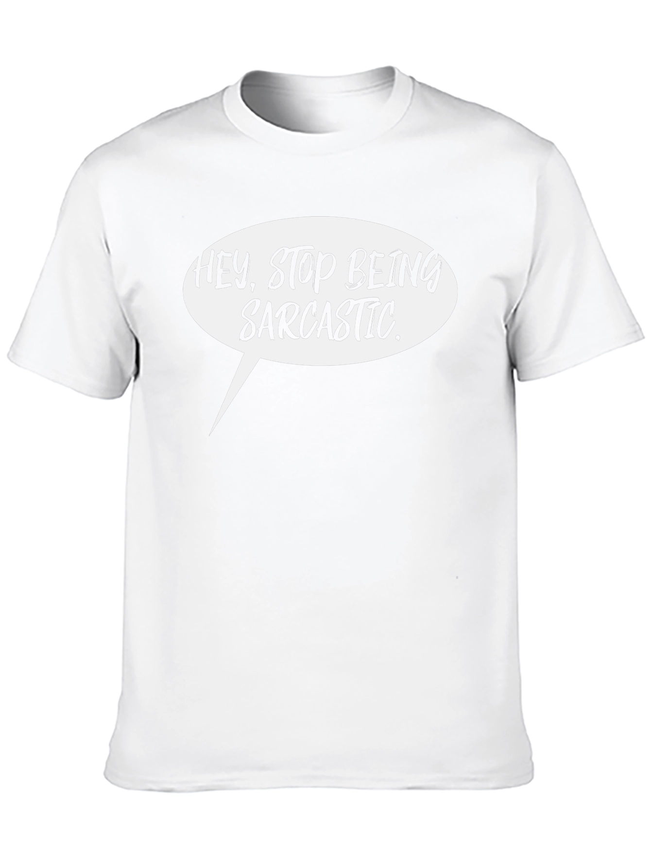 Sarcastic Speech Bubble Graphic Tee - Black