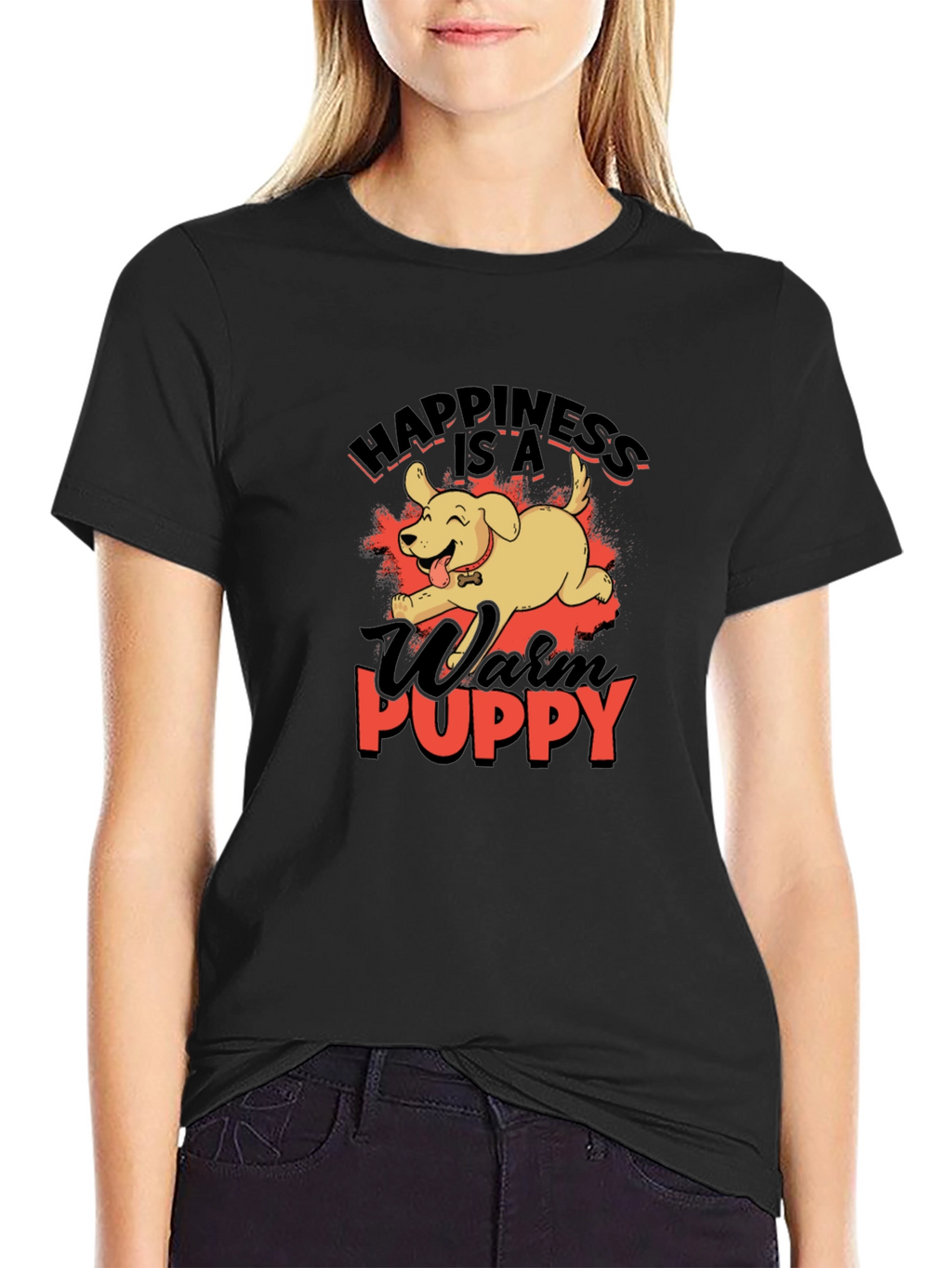 Happiness Is A Warm Puppy Graphic T-Shirt