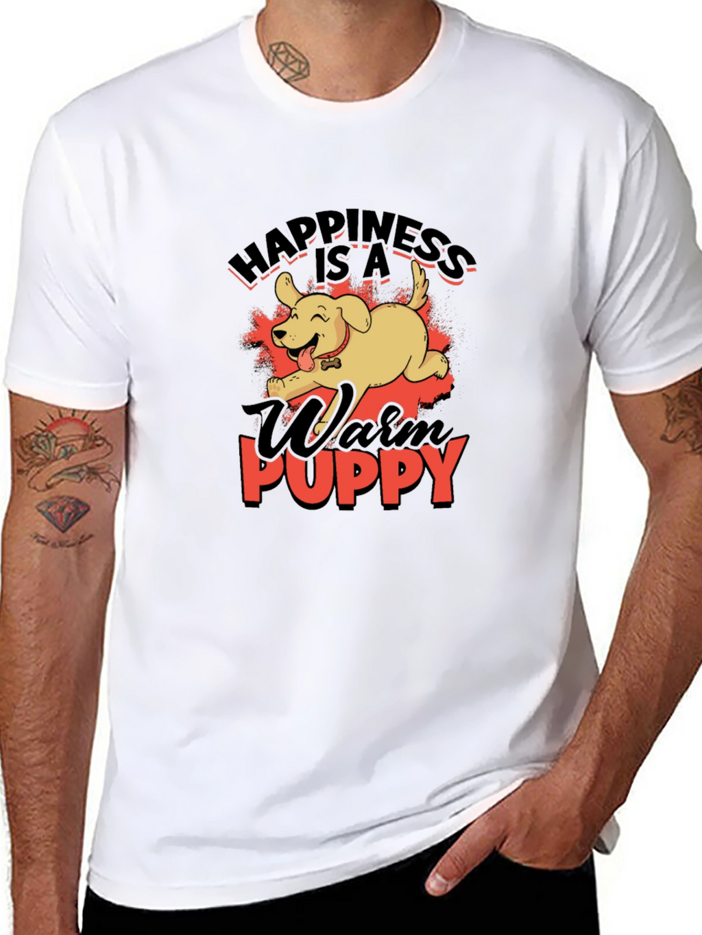 Happiness Is A Warm Puppy Graphic T-Shirt