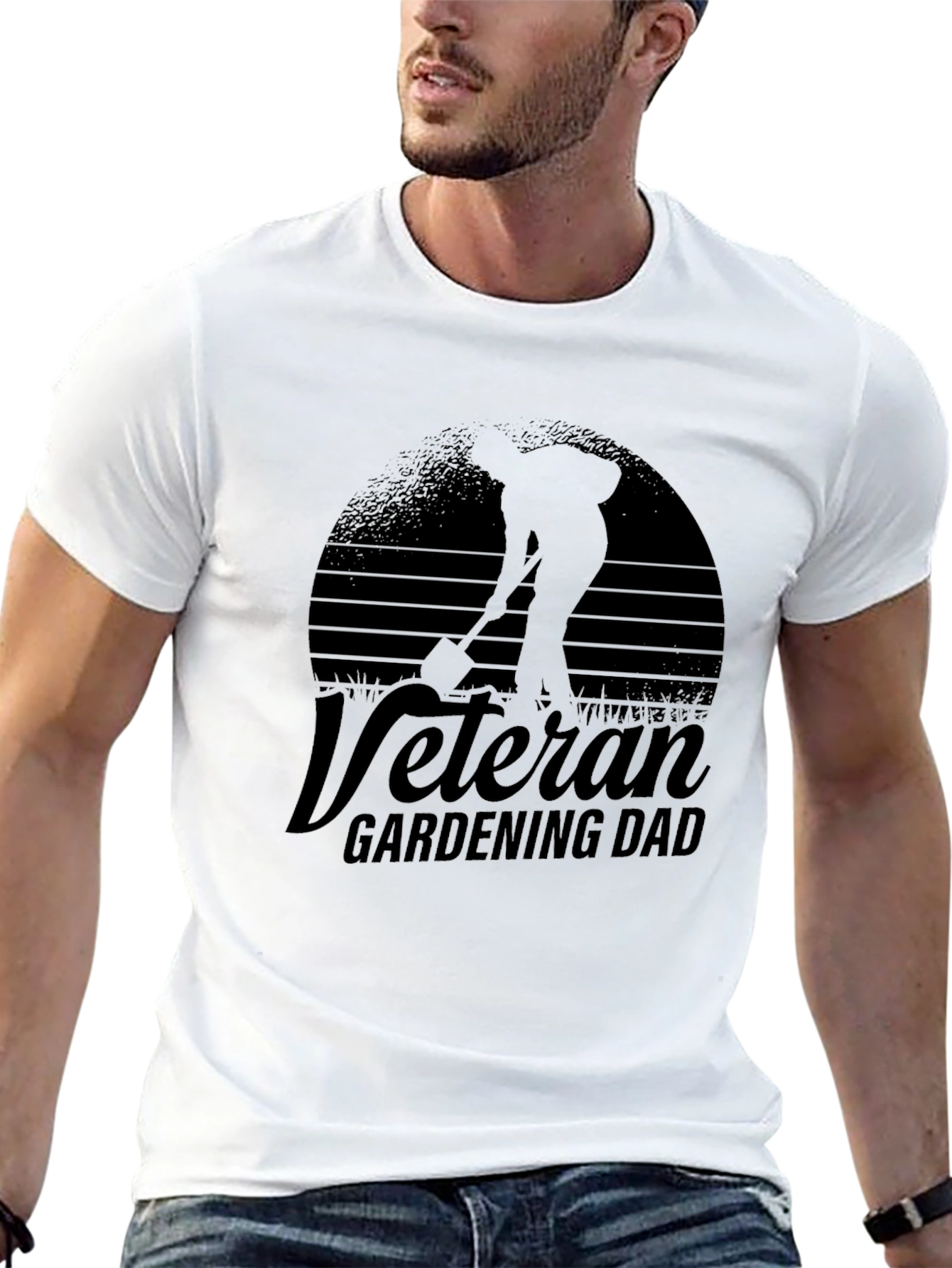 Veteran Gardening Dad T-Shirt - Black
