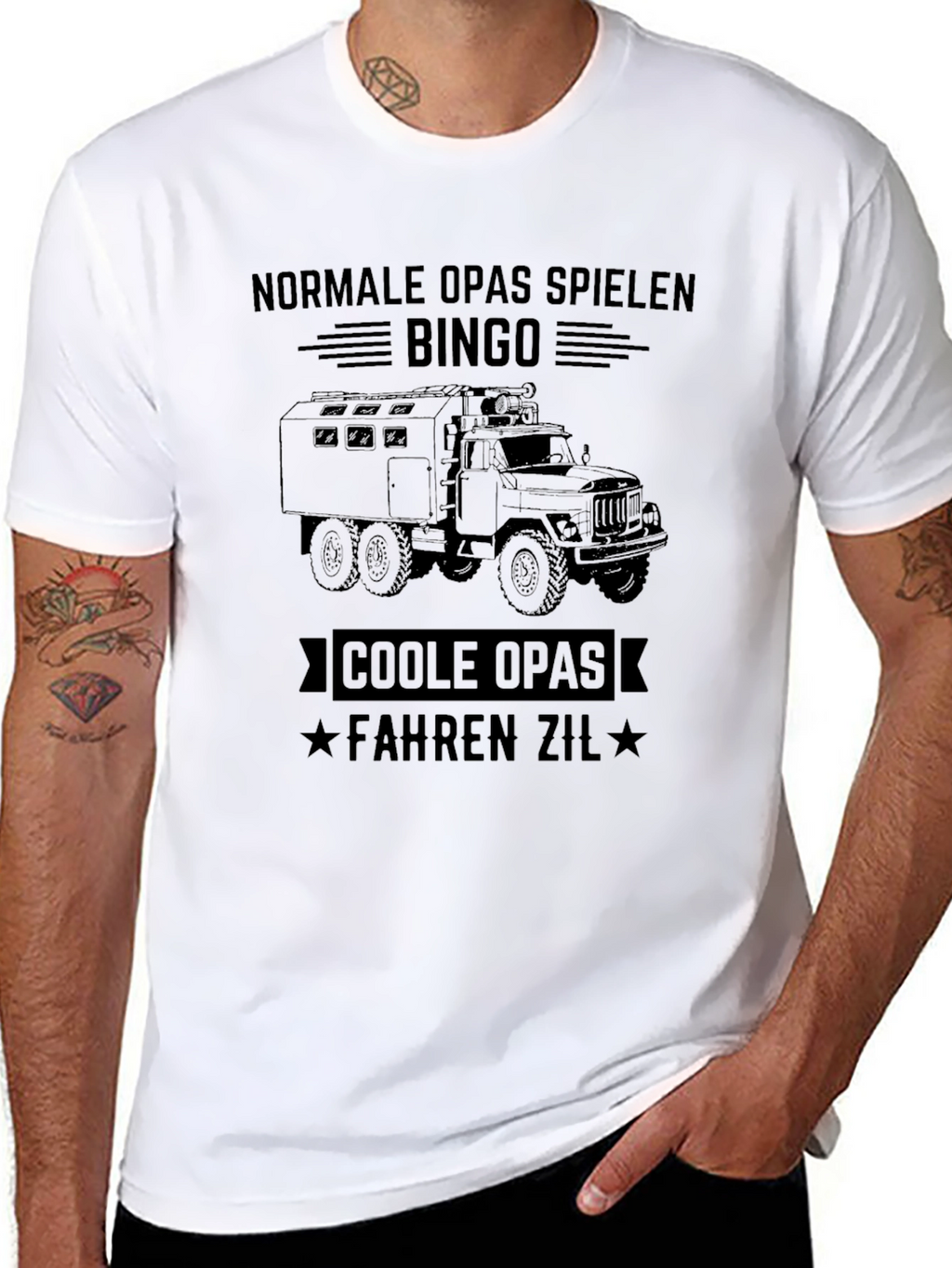 Cool Grandpas Drive Zil T-Shirt - Black