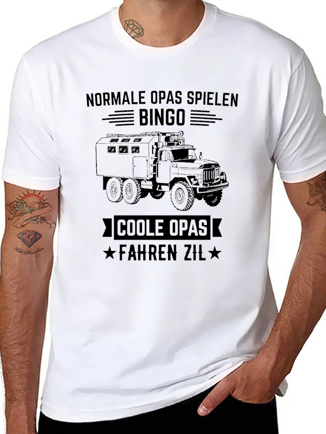 Cool Grandpas Drive Zil T-Shirt - Black