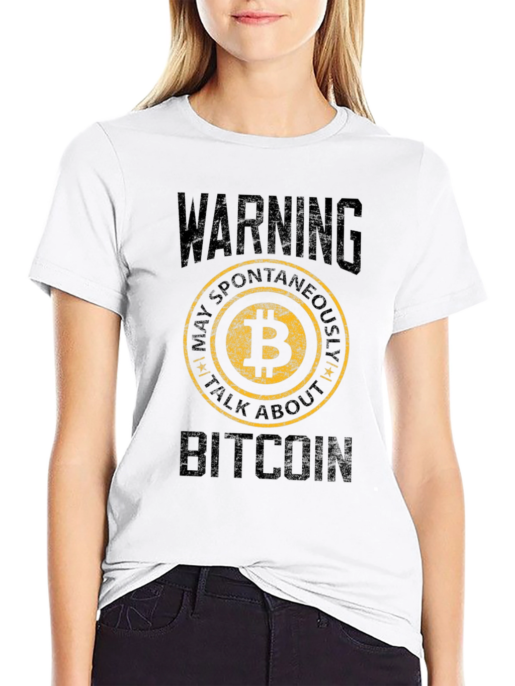 Bitcoin Warning T-Shirt - Crypto Enthusiast Apparel
