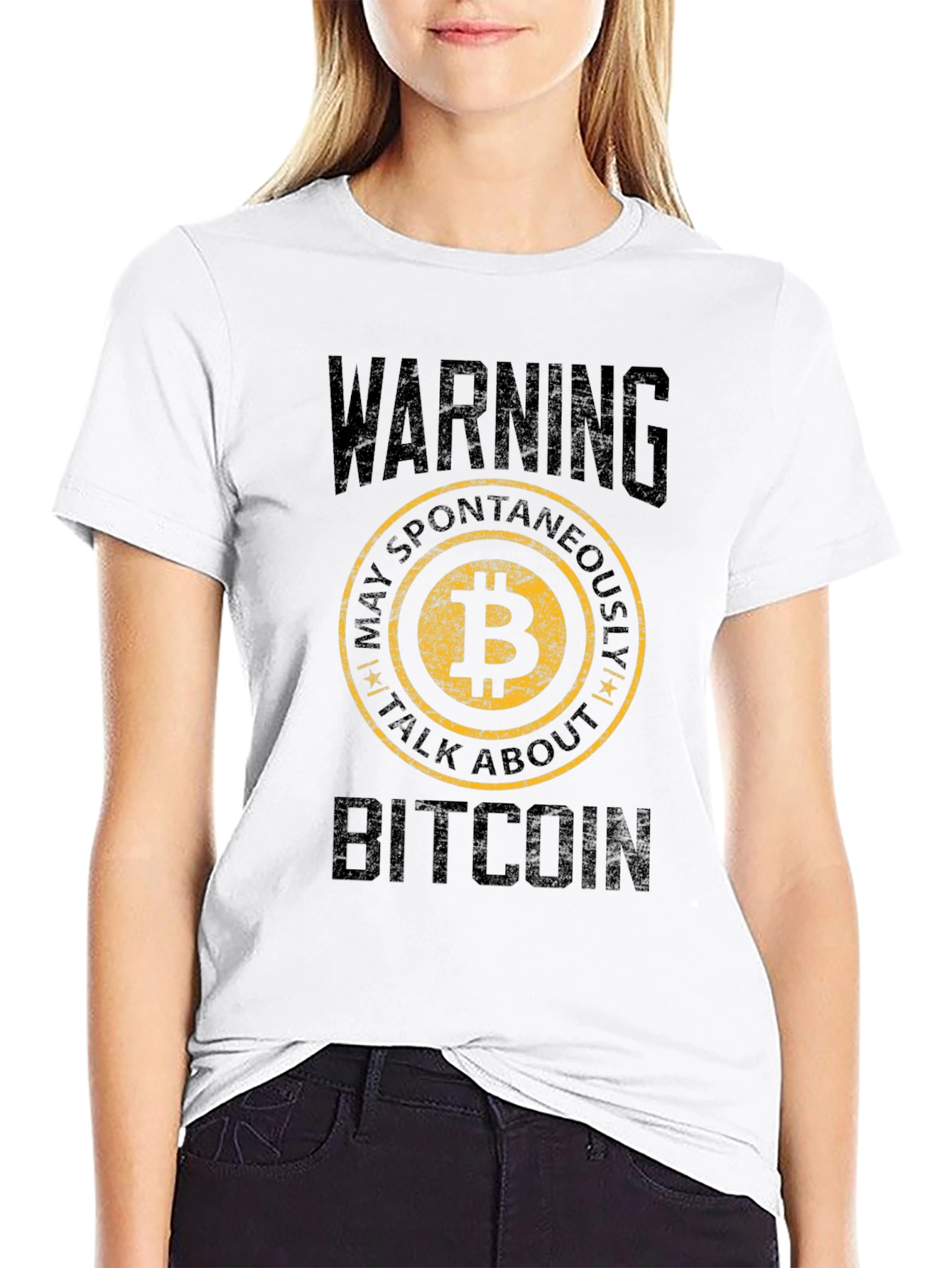 Bitcoin Warning T-Shirt - Crypto Enthusiast Apparel
