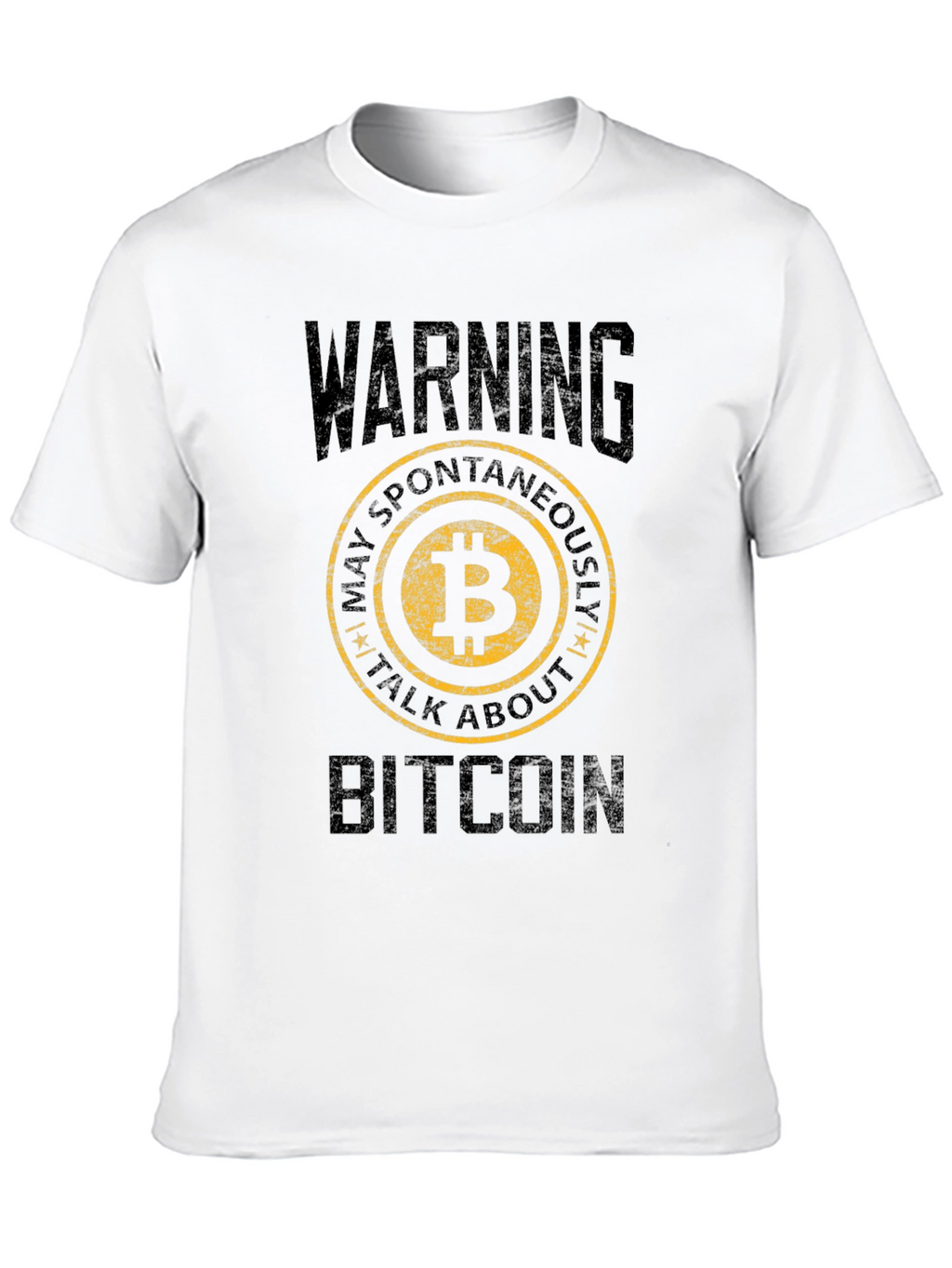 Bitcoin Warning T-Shirt - Crypto Enthusiast Apparel