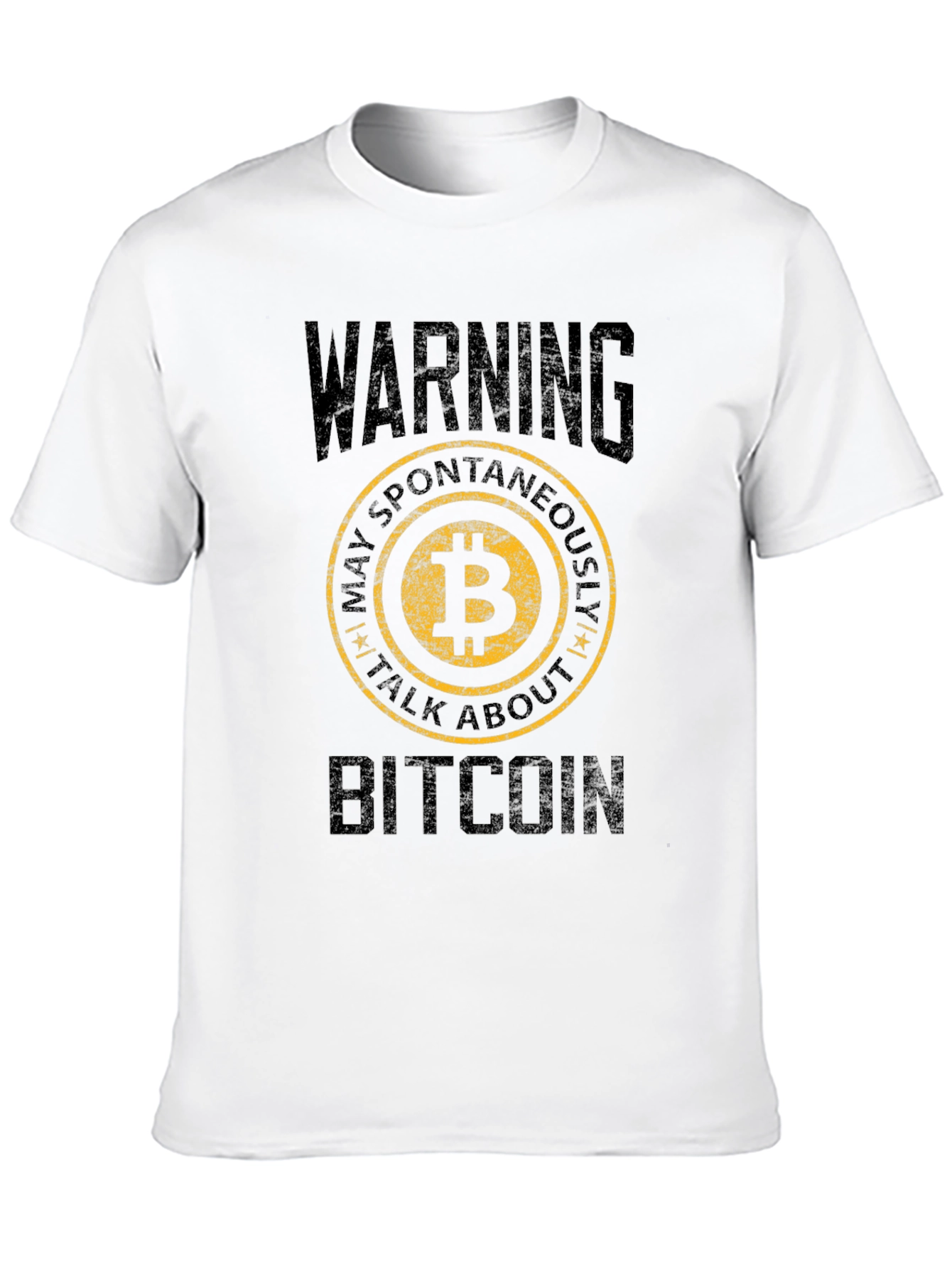 Bitcoin Warning T-Shirt - Crypto Enthusiast Apparel