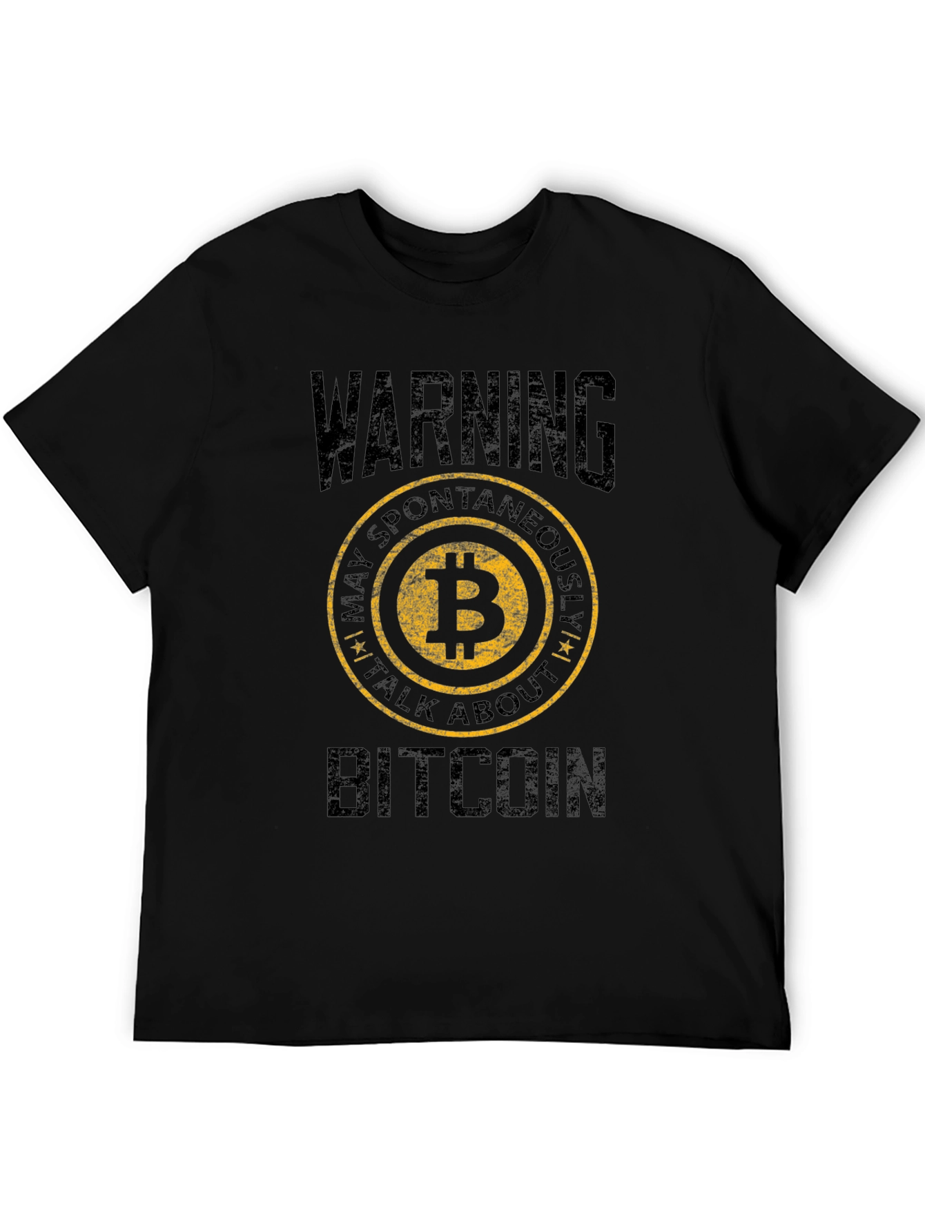 Bitcoin Warning T-Shirt - Crypto Enthusiast Apparel