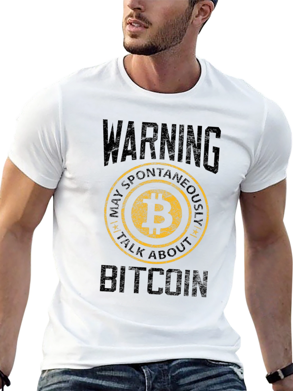 Bitcoin Warning T-Shirt - Crypto Enthusiast Apparel