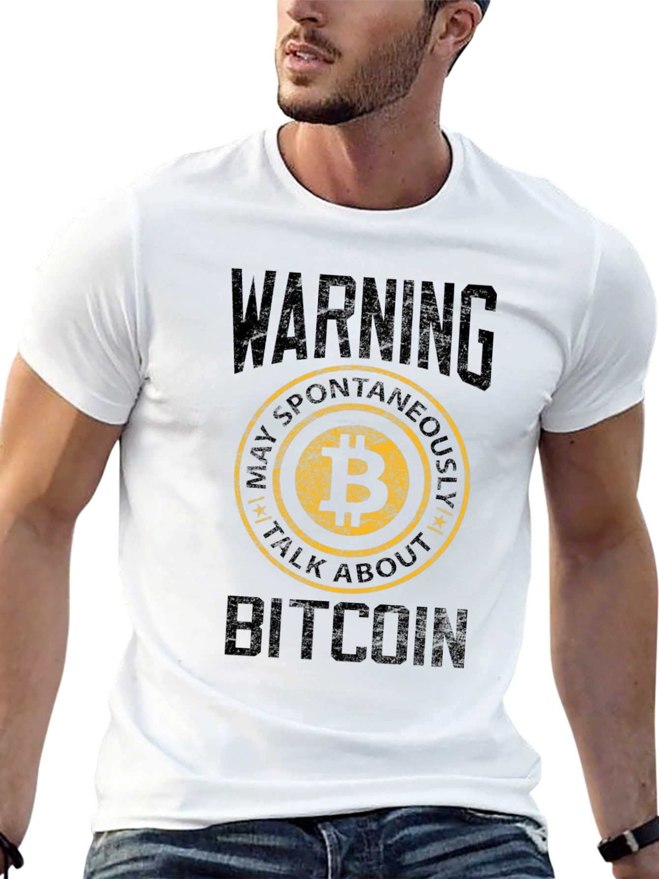 Bitcoin Warning T-Shirt - Crypto Enthusiast Apparel