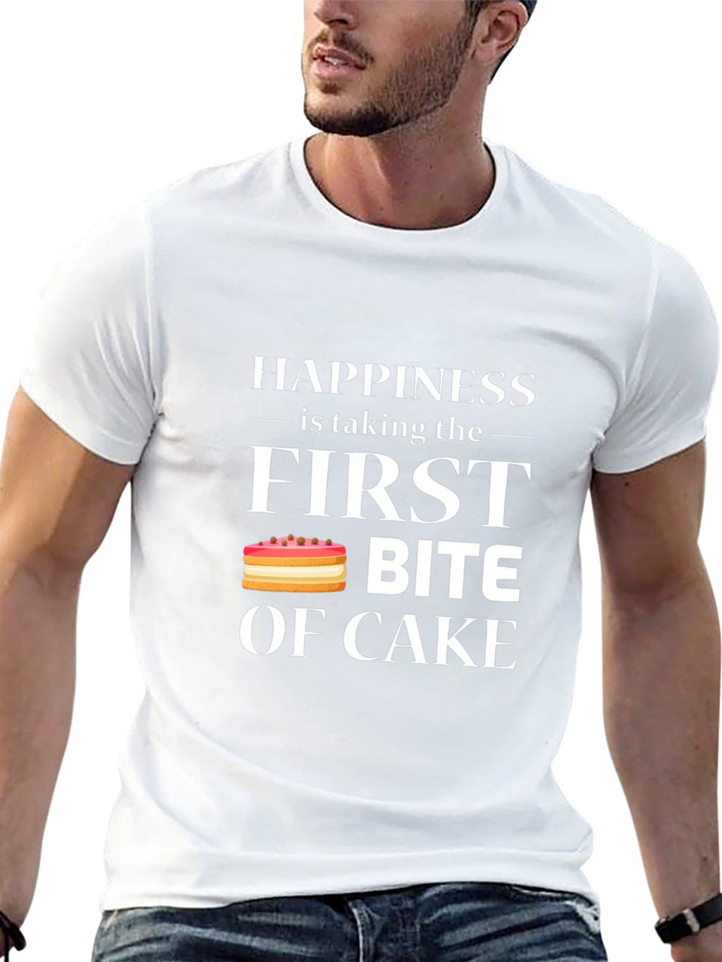 Happiness is First Bite of Cake T-Shirt