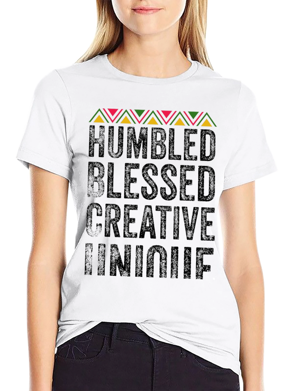 Humbled Blessed Creative Unique Black Graphic Tee