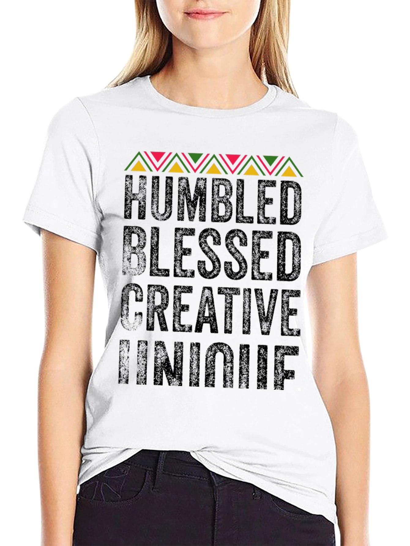 Humbled Blessed Creative Unique Black Graphic Tee