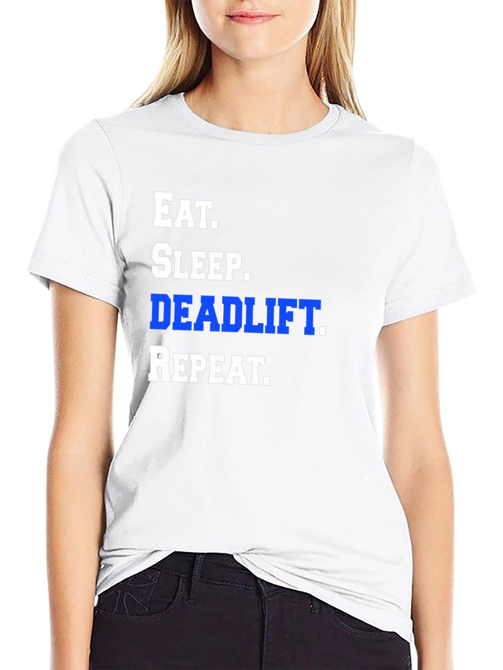 Eat Sleep Deadlift Repeat Black T-Shirt